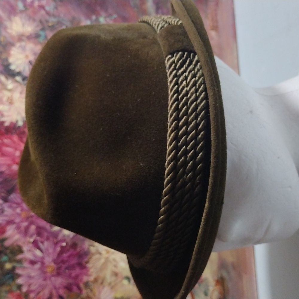 Vintage Brown Fedora Hat for Costume